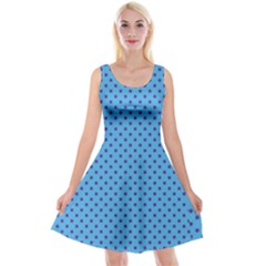 Polka Dots Reversible Velvet Sleeveless Dress