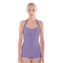 Polka dots Boyleg Halter Swimsuit  View1