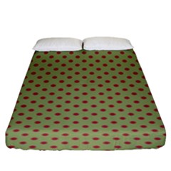 Polka Dots Fitted Sheet (king Size)