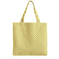 Polka Dots Zipper Grocery Tote Bag