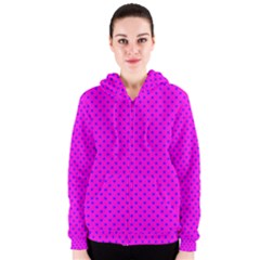 Polka Dots Women s Zipper Hoodie by Valentinaart