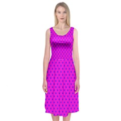 Polka Dots Midi Sleeveless Dress