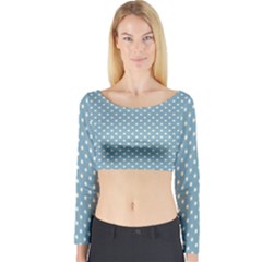 Polka dots Long Sleeve Crop Top