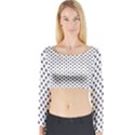 Polka dots Long Sleeve Crop Top View1