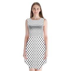 Polka Dots Sleeveless Chiffon Dress  