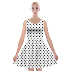 Polka Dots Velvet Skater Dress