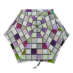 Color Tiles Abstract Mosaic Background Mini Folding Umbrellas by Simbadda