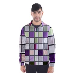 Color Tiles Abstract Mosaic Background Wind Breaker (men) by Simbadda