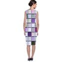 Color Tiles Abstract Mosaic Background Sleeveless Velvet Midi Dress View2