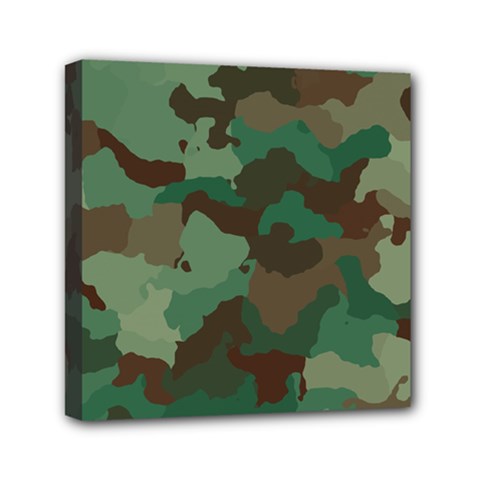 Camouflage Pattern A Completely Seamless Tile Able Background Design Mini Canvas 6  X 6  by Simbadda