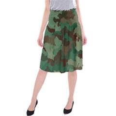 Camouflage Pattern A Completely Seamless Tile Able Background Design Midi Beach Skirt