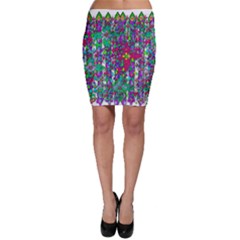 Sunny Roses In Rainy Weather Pop Art Bodycon Skirt by pepitasart