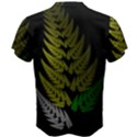 Drawing Of A Fractal Fern On Black Men s Cotton Tee View2