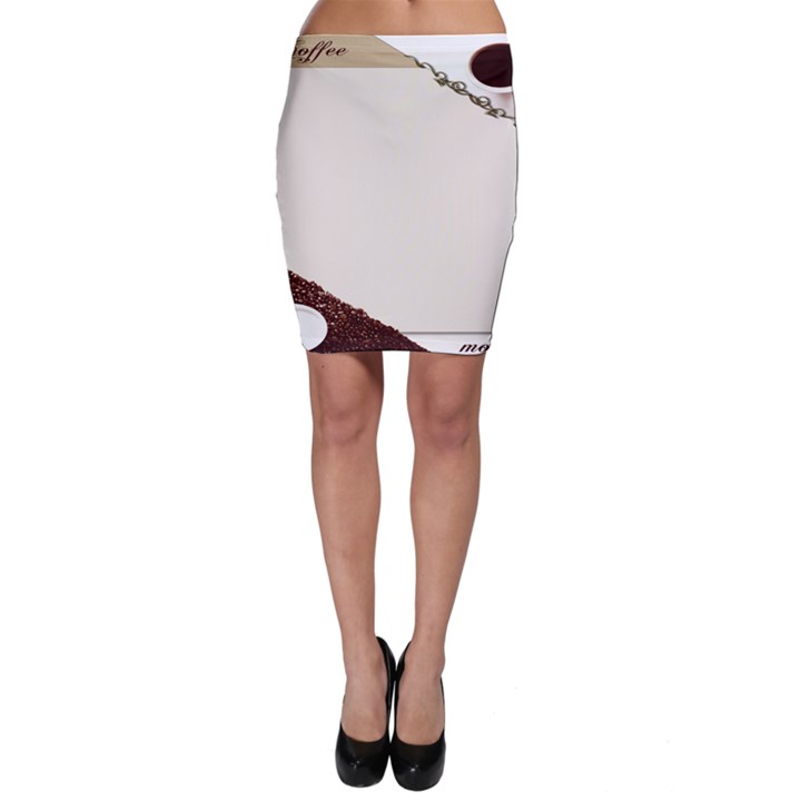 Greeting Card Coffee Mood Bodycon Skirt