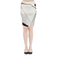 Greeting Card Coffee Mood Midi Wrap Pencil Skirt