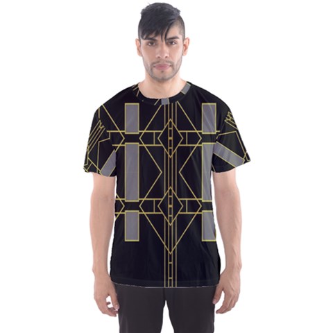 Simple Art Deco Style  Men s Sport Mesh Tee by Simbadda