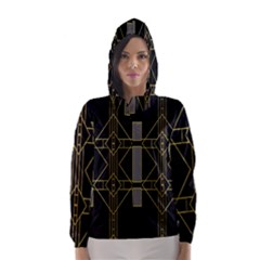 Simple Art Deco Style  Hooded Wind Breaker (women)