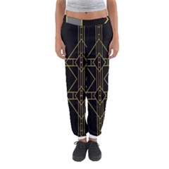 Simple Art Deco Style  Women s Jogger Sweatpants by Simbadda