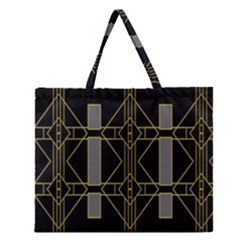 Simple Art Deco Style  Zipper Large Tote Bag by Simbadda