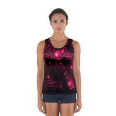 Picture Of Love In Magenta Declaration Of Love Women s Sport Tank Top  by Simbadda