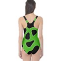 Black Green Abstract Shapes A Completely Seamless Tile Able Background One Piece Swimsuit View2