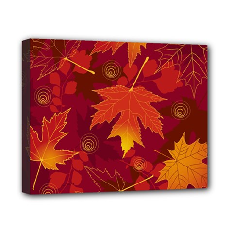 Autumn Leaves Fall Maple Canvas 10  X 8  by Simbadda