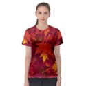 Autumn Leaves Fall Maple Women s Sport Mesh Tee View1