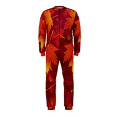 Autumn Leaves Fall Maple Onepiece Jumpsuit (kids) by Simbadda