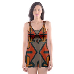 Seamless Pattern Digitally Created Tilable Abstract Skater Dress Swimsuit by Simbadda