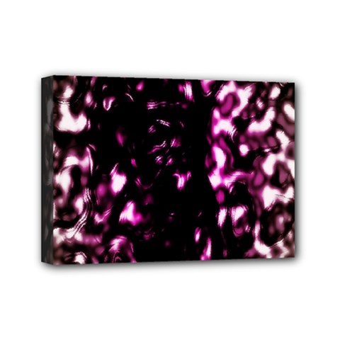 Background Structure Magenta Brown Mini Canvas 7  X 5  by Simbadda