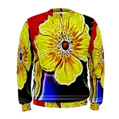 Beautiful Fractal Flower In 3d Glass Frame Men s Sweatshirt by Simbadda