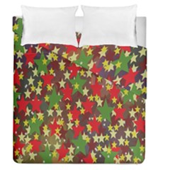 Star Abstract Multicoloured Stars Background Pattern Duvet Cover Double Side (queen Size) by Simbadda