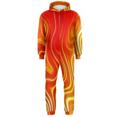 Fire Flames Abstract Background Hooded Jumpsuit (men)  by Simbadda