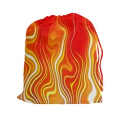 Fire Flames Abstract Background Drawstring Pouches (xxl) by Simbadda