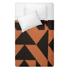 Brown Triangles Background Duvet Cover Double Side (single Size) by Simbadda