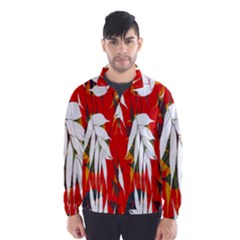 Leaves Pattern Background Pattern Wind Breaker (men) by Simbadda