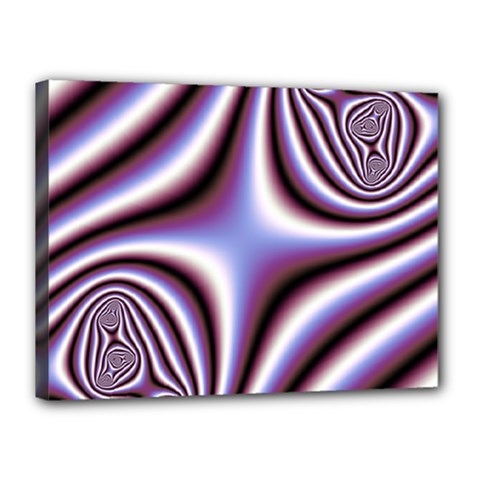 Fractal Background With Curves Created From Checkboard Canvas 16  X 12  by Simbadda