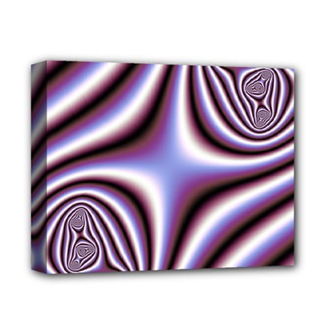 Fractal Background With Curves Created From Checkboard Deluxe Canvas 14  X 11  by Simbadda