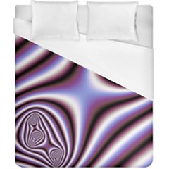 Fractal Background With Curves Created From Checkboard Duvet Cover (california King Size) by Simbadda