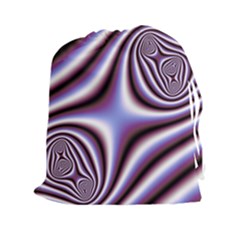 Fractal Background With Curves Created From Checkboard Drawstring Pouches (xxl) by Simbadda