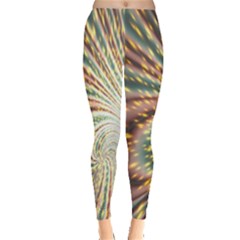 Vortex Glow Abstract Background Leggings  by Simbadda