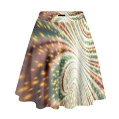 Vortex Glow Abstract Background High Waist Skirt by Simbadda