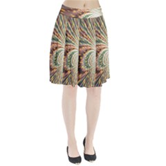 Vortex Glow Abstract Background Pleated Skirt by Simbadda