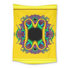 Fractal Rings In 3d Glass Frame Medium Tapestry by Simbadda