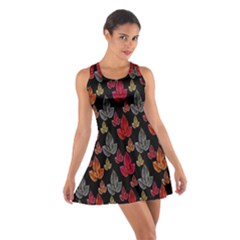 Leaves Pattern Background Cotton Racerback Dress by Simbadda