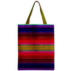 Fiestal Stripe Bright Colorful Neon Stripes Background Zipper Classic Tote Bag by Simbadda