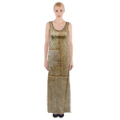 Texture Of Ceramic Tile Maxi Thigh Split Dress by Simbadda