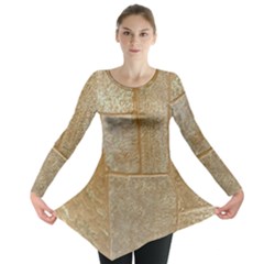 Texture Of Ceramic Tile Long Sleeve Tunic  by Simbadda