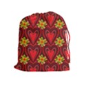 Digitally Created Seamless Love Heart Pattern Tile Drawstring Pouches (Extra Large) View1