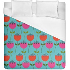 Tulips Floral Background Pattern Duvet Cover (king Size) by Simbadda